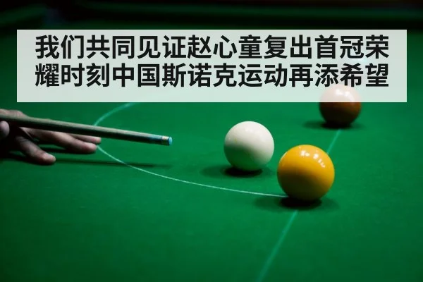 我们共同见证赵心童复出首冠荣耀时刻中国斯诺克运动再添希望